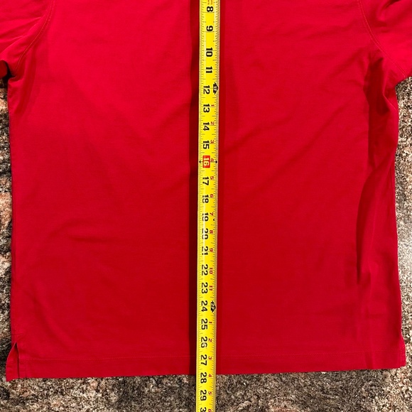 "T" Left Coast Superfine Polo / Red Pima Cotton SZ L - Picture 3 of 9
